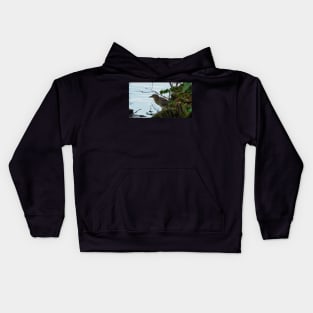 Juvenile Black-crowned Night-Heron Kids Hoodie